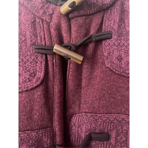 Patagonia Small Womens Large Button Purple Red Winter Coat - Picture 3 of 5